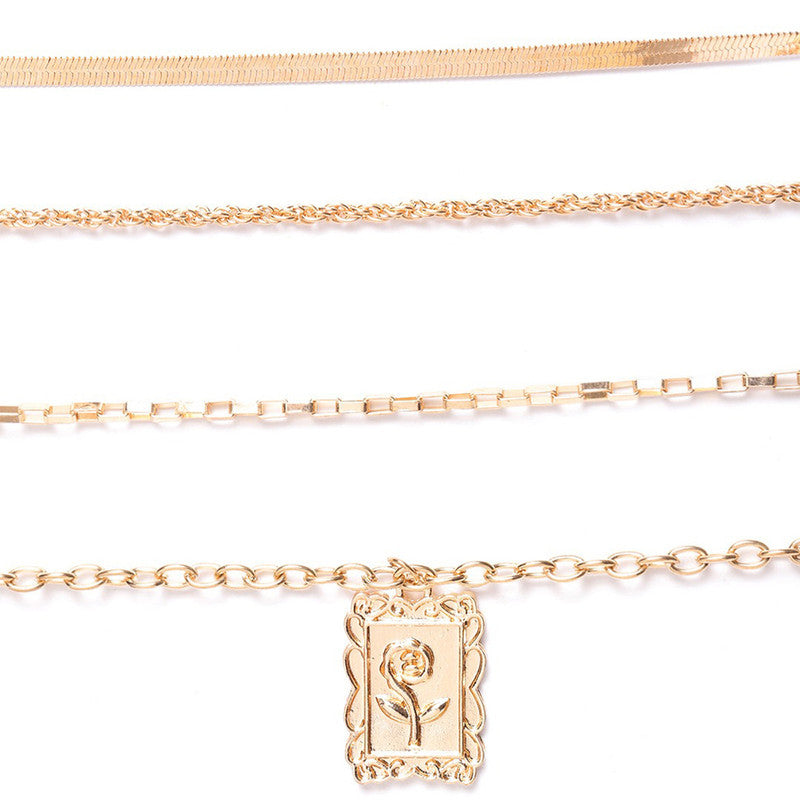 Gold Plated Gold Toned Layered Anklet Cum Bracelet - MySmartBazaar