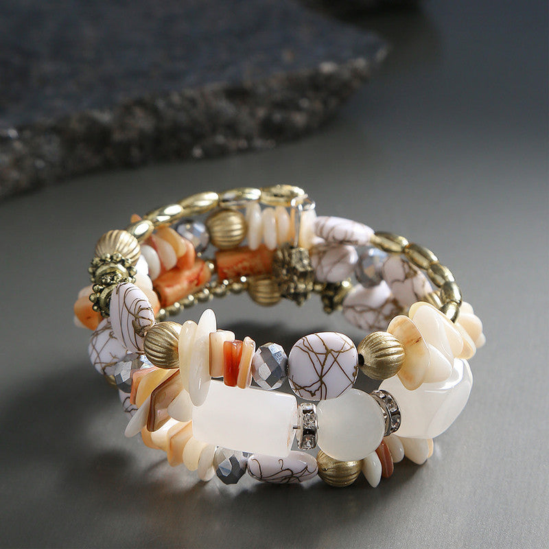 Marvelous Bohemia Beads Multi Strand Plushy Bracelet for Women and Girls - MySmartBazaar