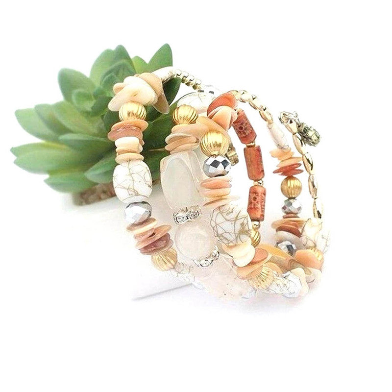 Marvelous Bohemia Beads Multi Strand Plushy Bracelet for Women and Girls - MySmartBazaar