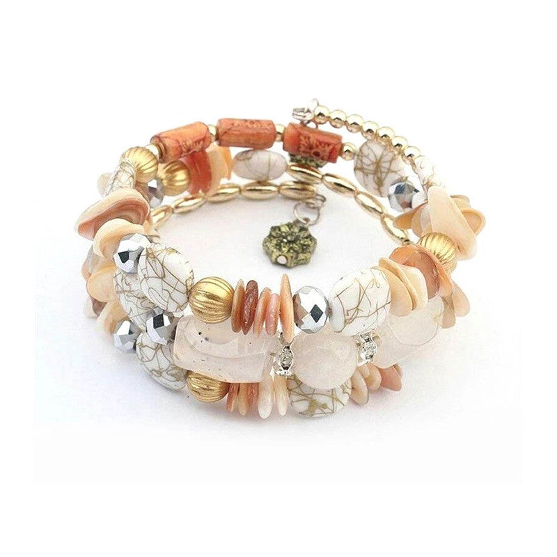 Marvelous Bohemia Beads Multi Strand Plushy Bracelet for Women and Girls - MySmartBazaar