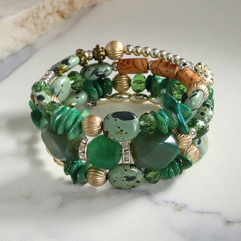 Wonderful Bohemia Beads Multi Strand Swanky Bracelet for Women and Girls - MySmartBazaar