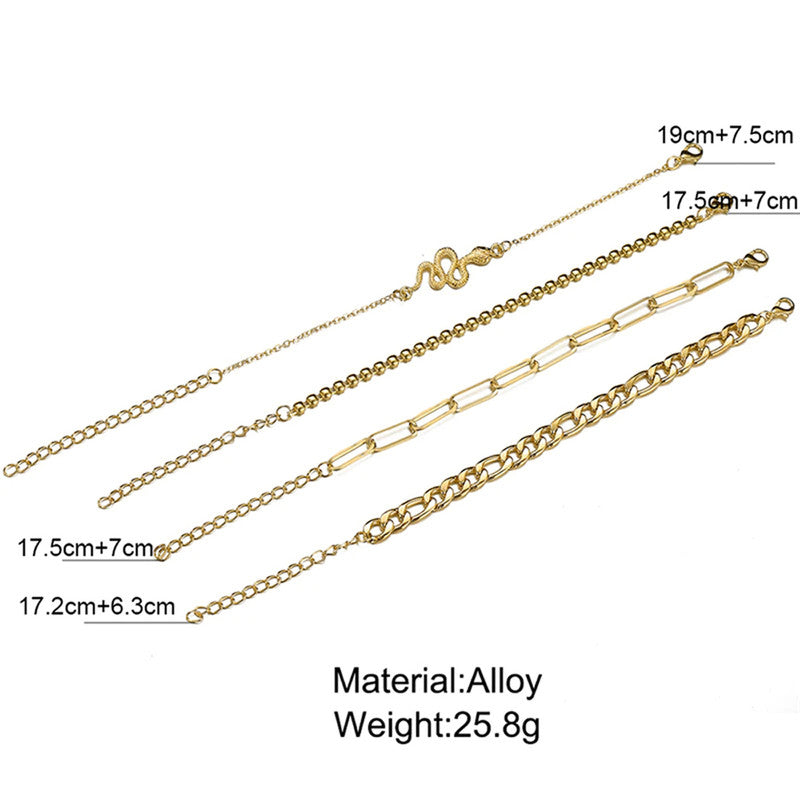 Marvellous Gold Plated Multi Strand Bracelet For Women - MySmartBazaar