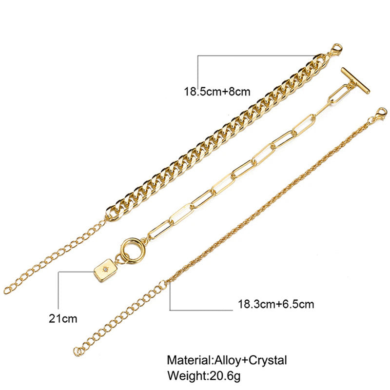 Stunning Gold Plated Multi Strand Bracelet For Women - MySmartBazaar