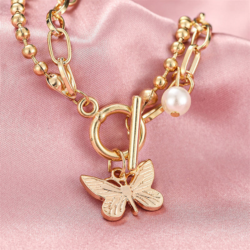 Gold-Toned Gold Plated Butterfly Inspired Bracelet - MySmartBazaar