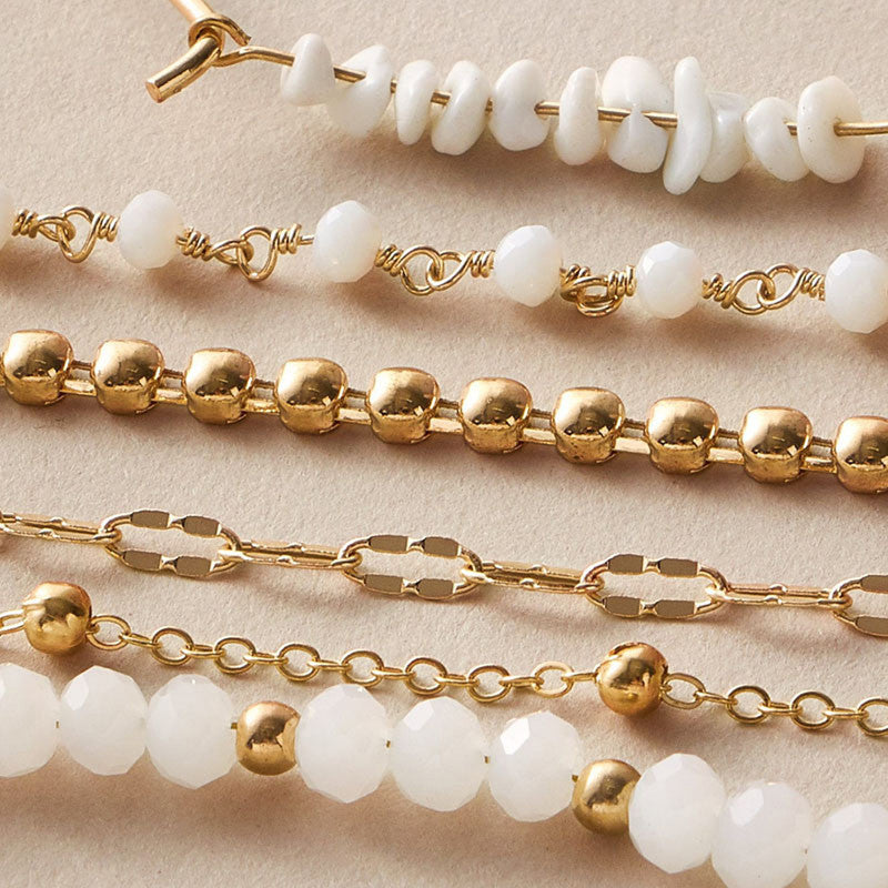 Gold Plated Contemporary Stackable Korean Bracelet (Pack of 6) - MySmartBazaar