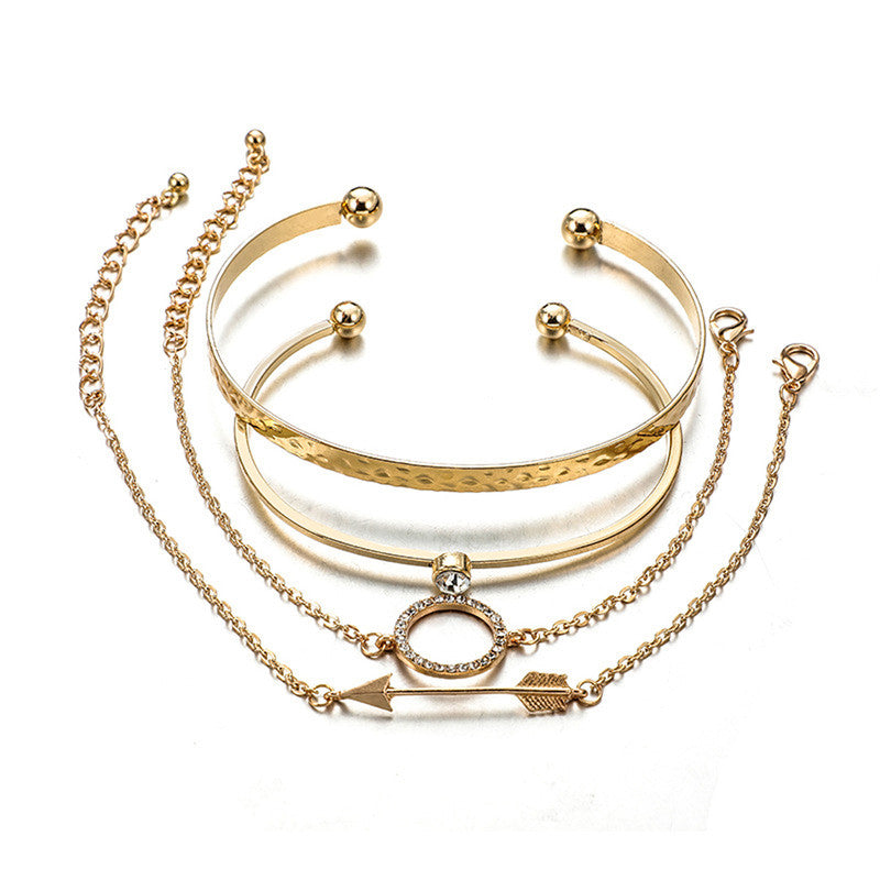 Gold Plated Contemporary Bracelet (Pack of 4) - MySmartBazaar