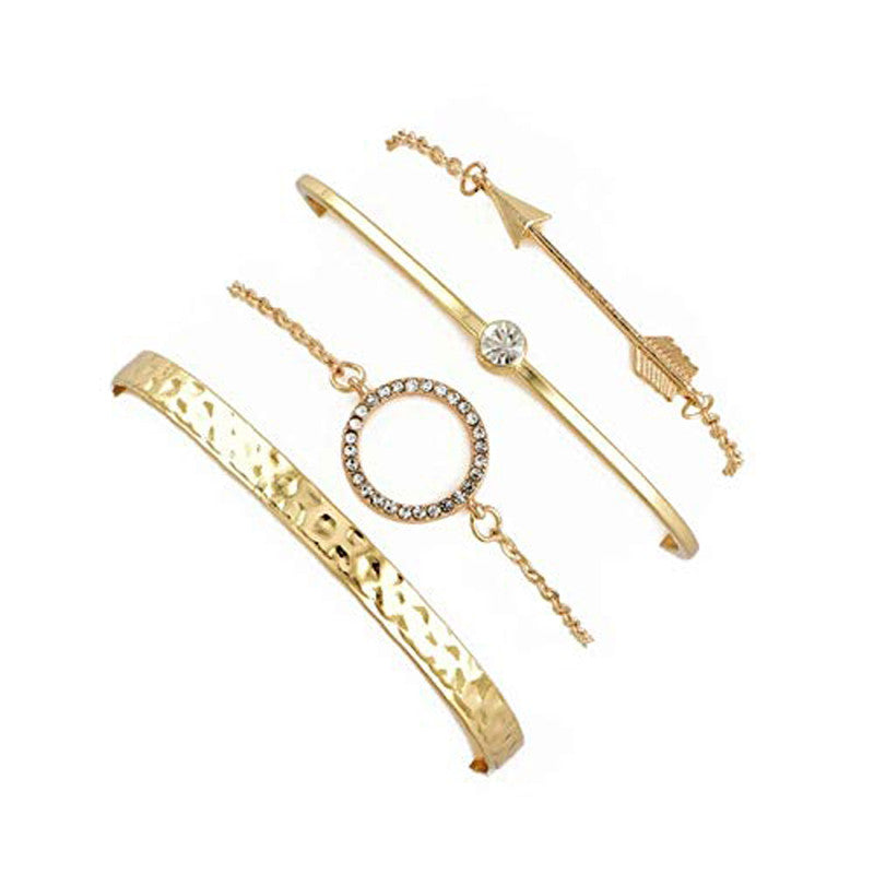 Gold Plated Contemporary Bracelet (Pack of 4) - MySmartBazaar