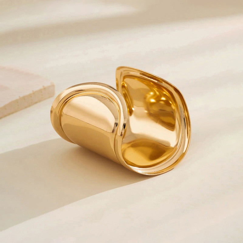 Gold-Plated Bangle-Style Cuff Bracelet For Women And Girls - MySmartBazaar