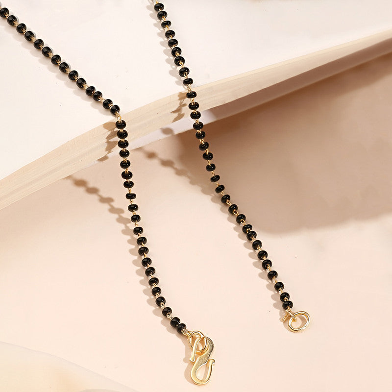 Gold Plated Round Shaped Mangalsutra with Chain for Women