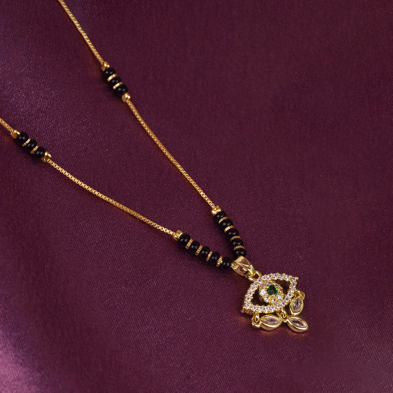 Gold Plated Evil Eye Shaped Mangalsutra with Chain for Women