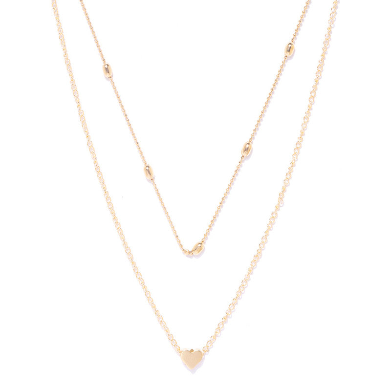 Elegant Heart Inspired Double Layered Fascinating Necklace For Women - MySmartBazaar