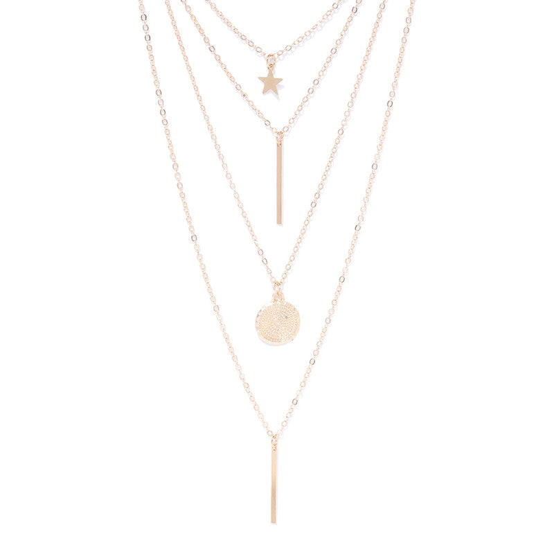 Exclusive Star & Coin Multi Layered Stunning Necklace For Women - MySmartBazaar