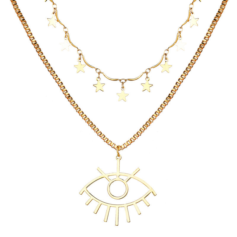 Wonderful Eyes Design Gold Plated Necklace For Women - MySmartBazaar