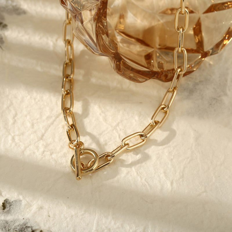 Amazing Lock Bold Gold Plated Necklace For Women - MySmartBazaar
