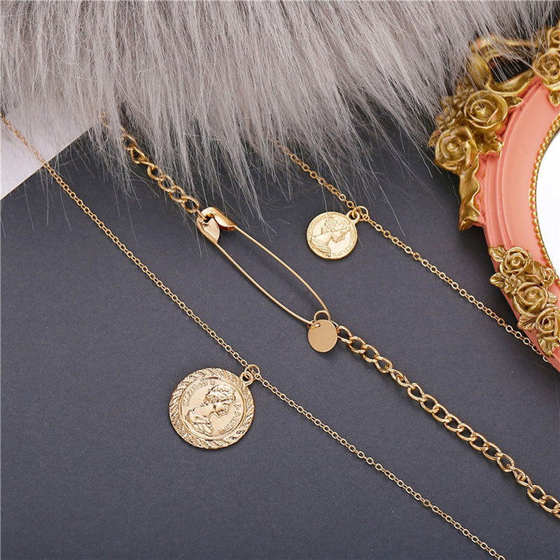 Stylish Gold Plated Multi Strand Necklace For Women - MySmartBazaar