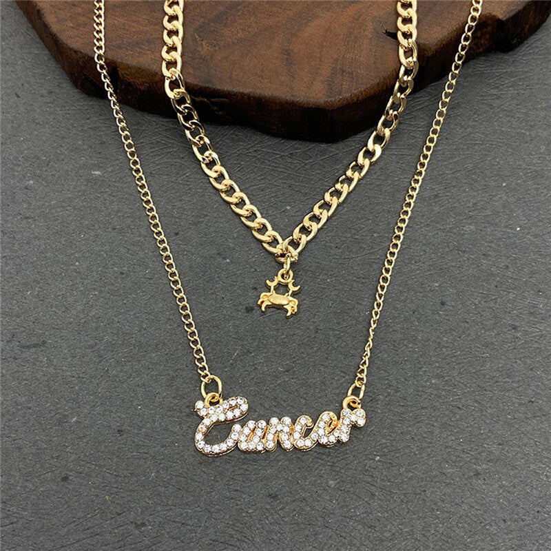 Gold Plated American Diamond Studded Layered Necklace For Women - MySmartBazaar