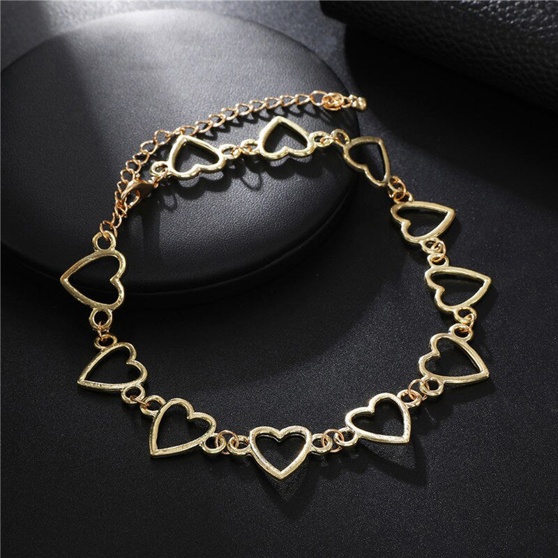 Gold Plated Hearts inspired Classical Choker Necklace For Women - MySmartBazaar