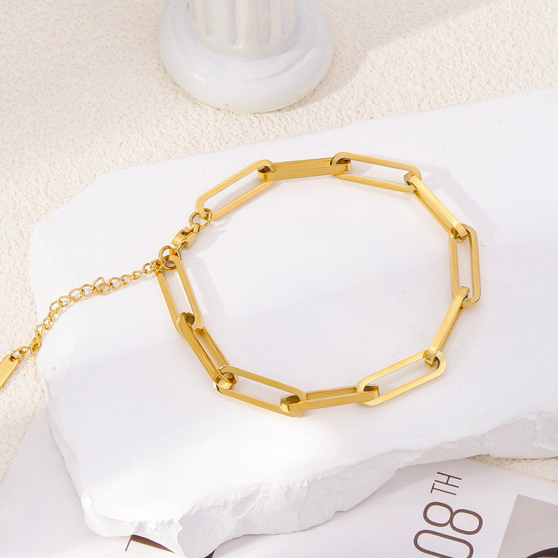 Gold Plated Anti Tarnish Stainless Steel Rope Style Wraparound Bracelet