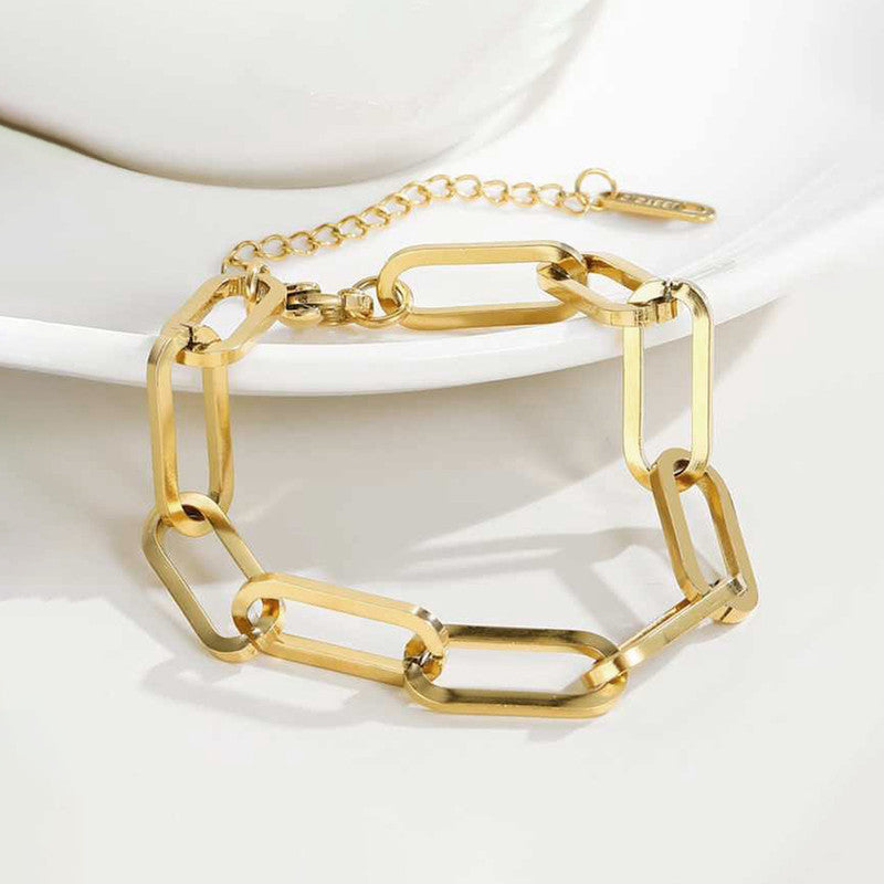 Gold Plated Anti Tarnish Stainless Steel Rope Style Wraparound Bracelet