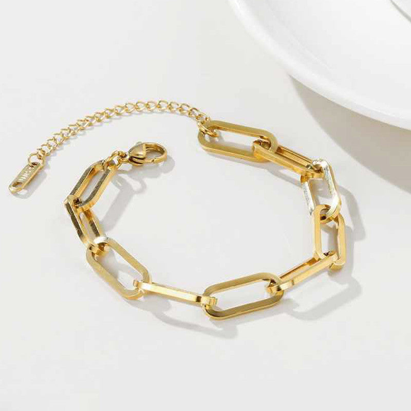 Gold Plated Anti Tarnish Stainless Steel Rope Style Wraparound Bracelet