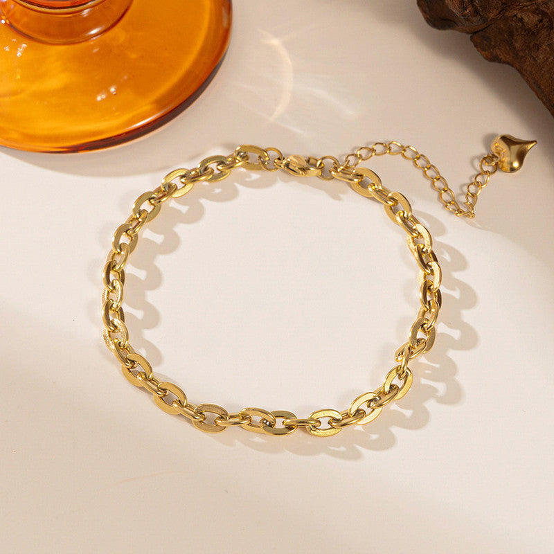 Gold Plated Stainless Steel Anti-Tarnish Rope Style Wraparound Bracelet