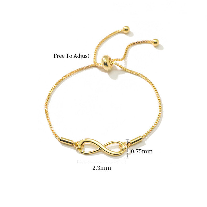 Gold Plated Infinity Themed Wraparound Bracelet