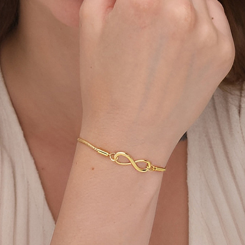 Gold Plated Infinity Themed Wraparound Bracelet