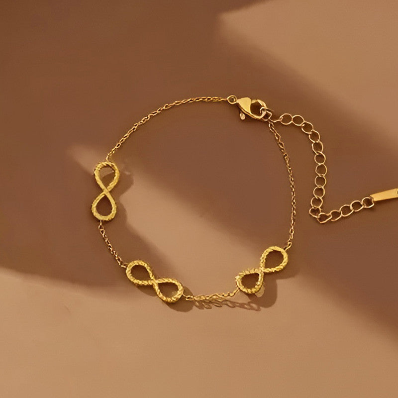 Gold Plated Infinity Themed Wraparound Bracelet