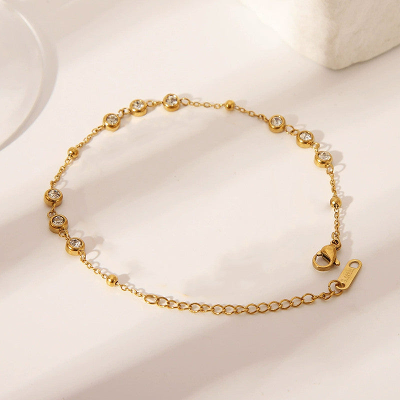 Gold Plated Geometric Themed Wraparound Bracelet