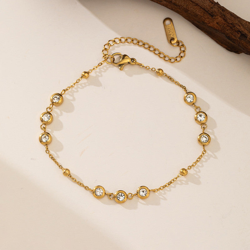 Gold Plated Geometric Themed Wraparound Bracelet
