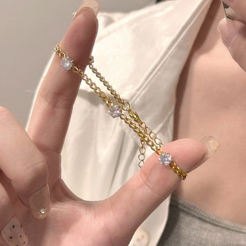 Gold Plated Contemporary Wraparound Bracelet