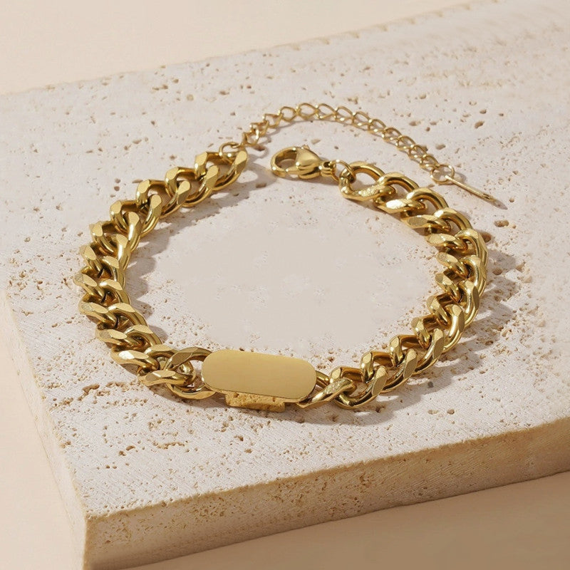 Gold Plated Contemporary Wraparound Bracelet