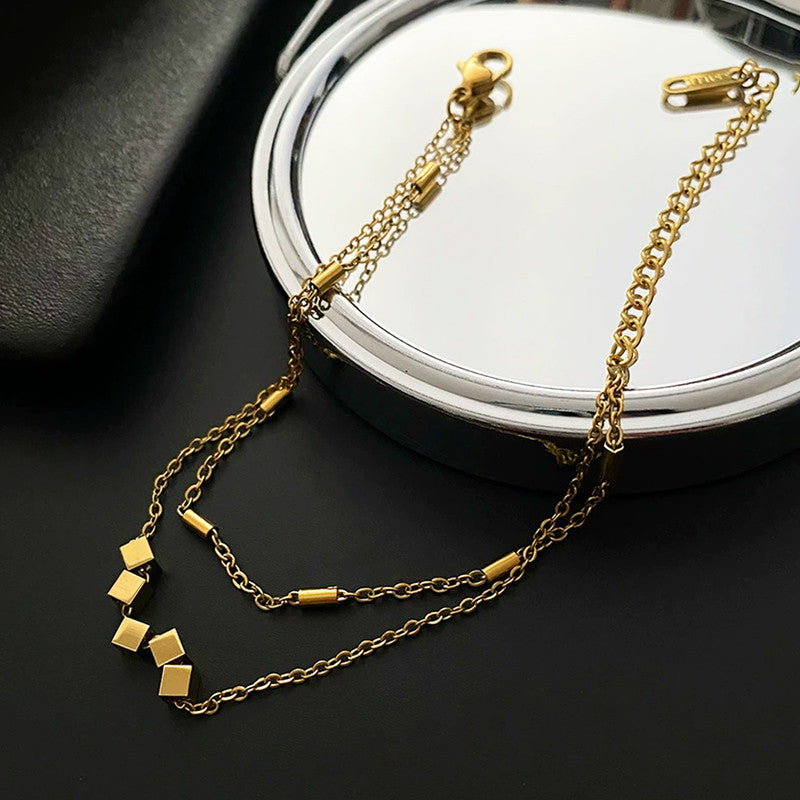 Gold Plated Geometric Wraparound Bracelet