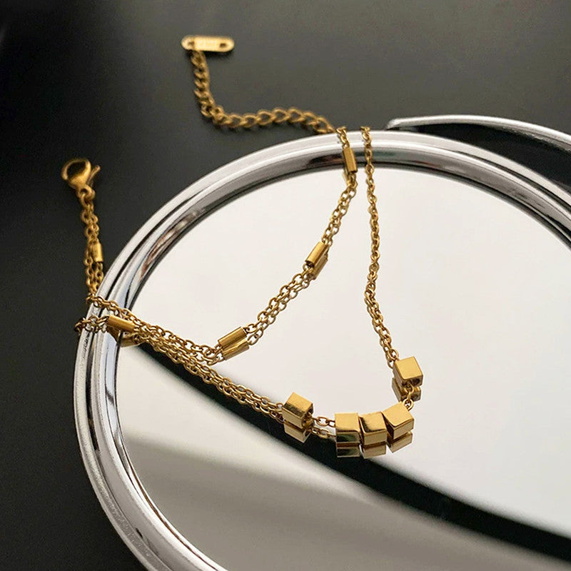 Gold Plated Geometric Wraparound Bracelet