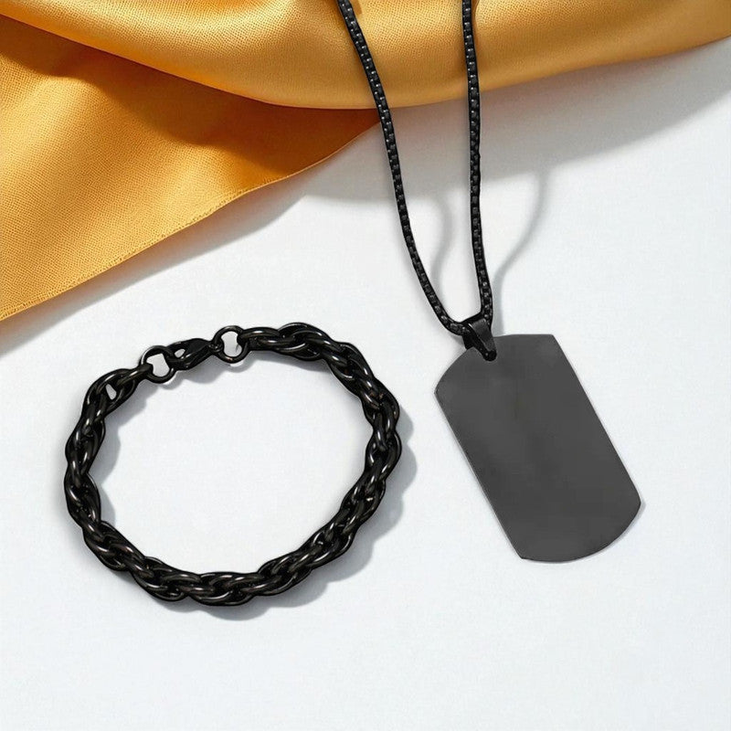 Silver Plated Stainless Steel Anti Tarnish Hip Hop Party Pendant and Bracelet