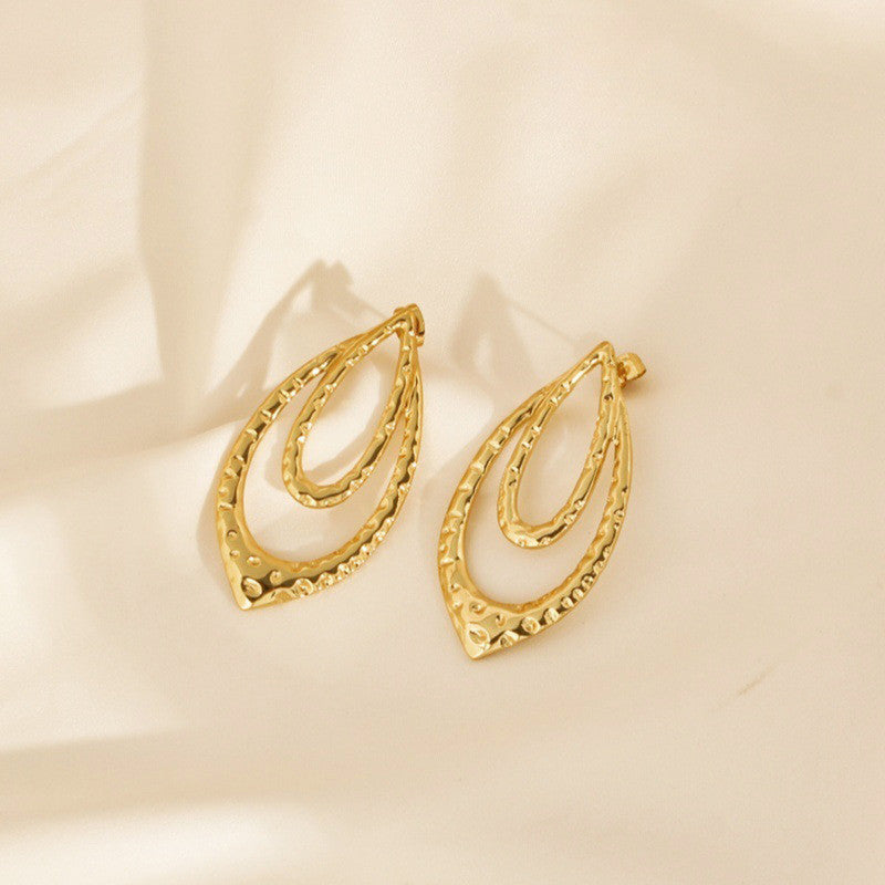 Gold-Plated Anti Tarnish Stainless Steel Contemporary Earrings