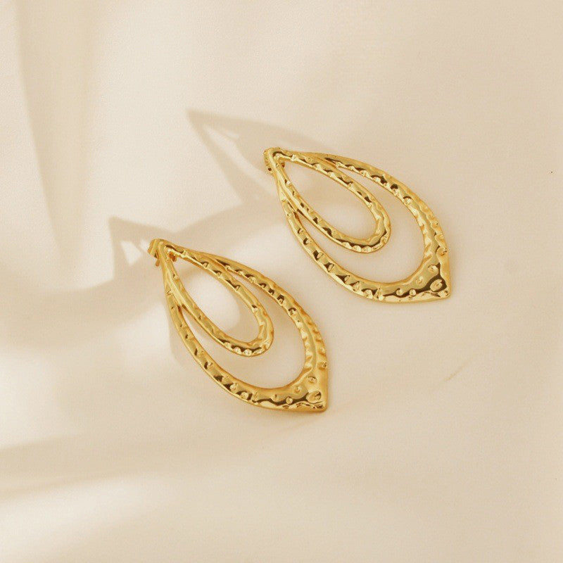 Gold-Plated Anti Tarnish Stainless Steel Contemporary Earrings