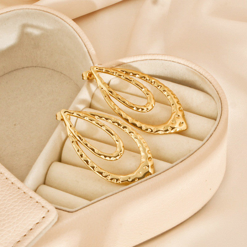 Gold-Plated Anti Tarnish Stainless Steel Contemporary Earrings