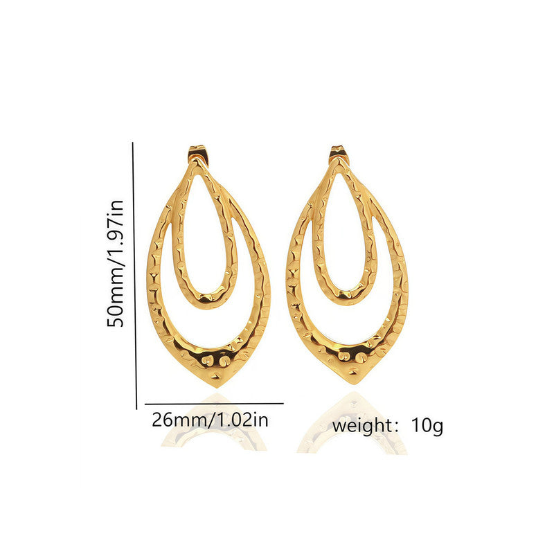 Gold-Plated Anti Tarnish Stainless Steel Contemporary Earrings