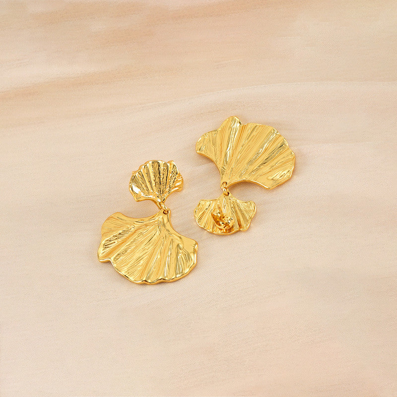 Gold-Plated Anti Tarnish Stainless Steel Quirky Drop Earrings