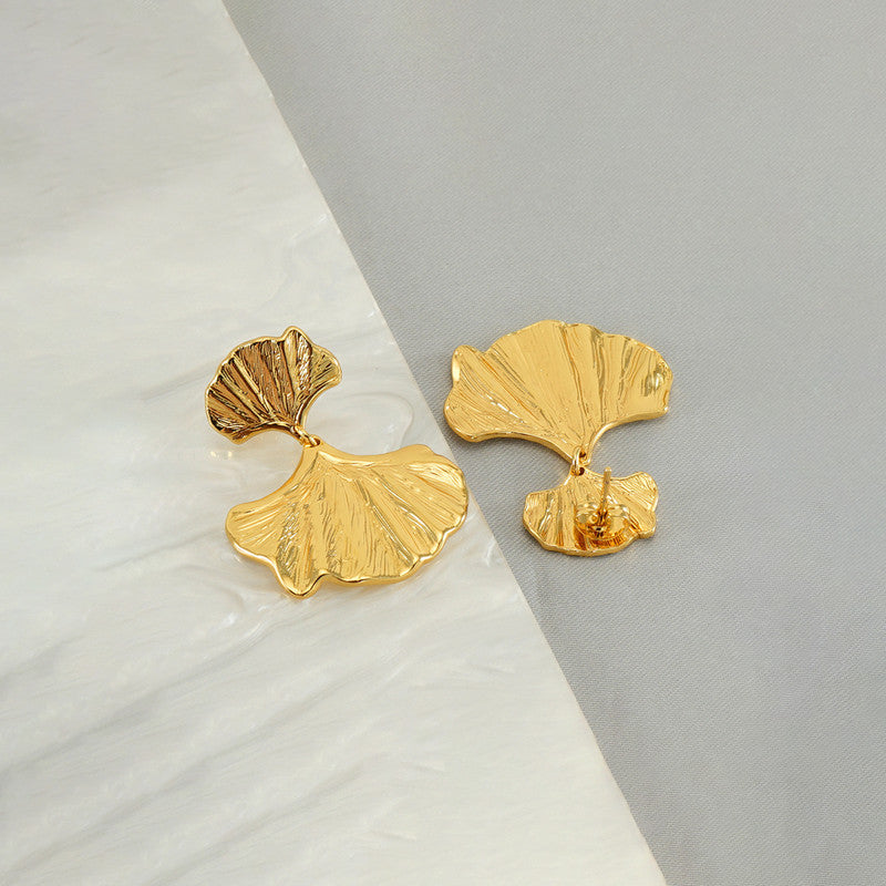 Gold-Plated Anti Tarnish Stainless Steel Quirky Drop Earrings