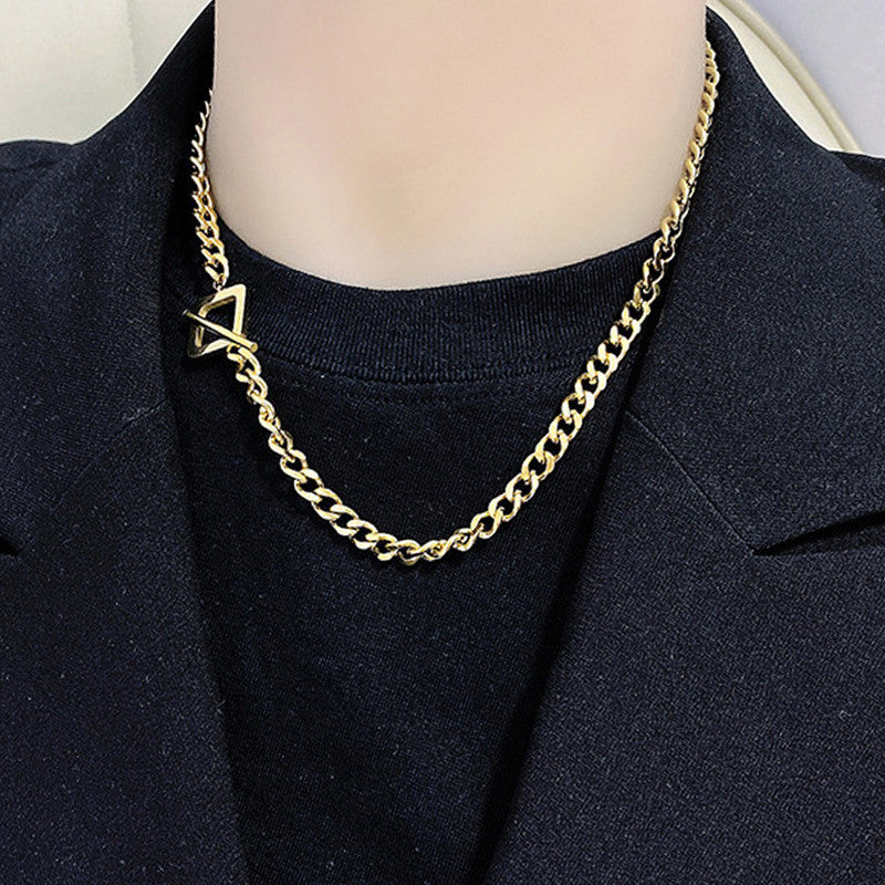 Gold Plated Stainless Steel Anti Tarnish Geometric Necklace For Women