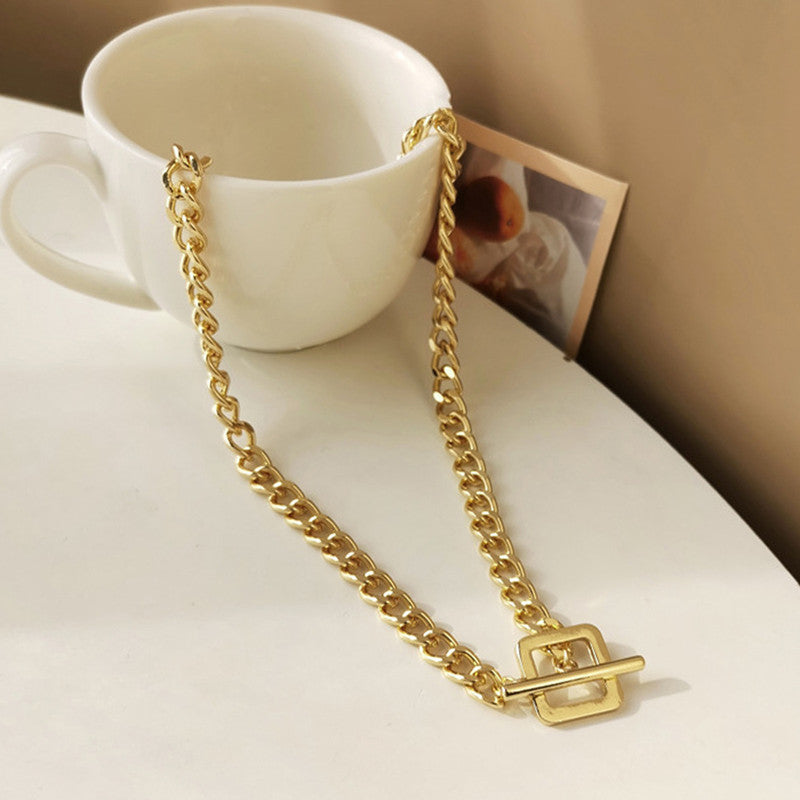 Gold Plated Stainless Steel Anti Tarnish Geometric Necklace For Women