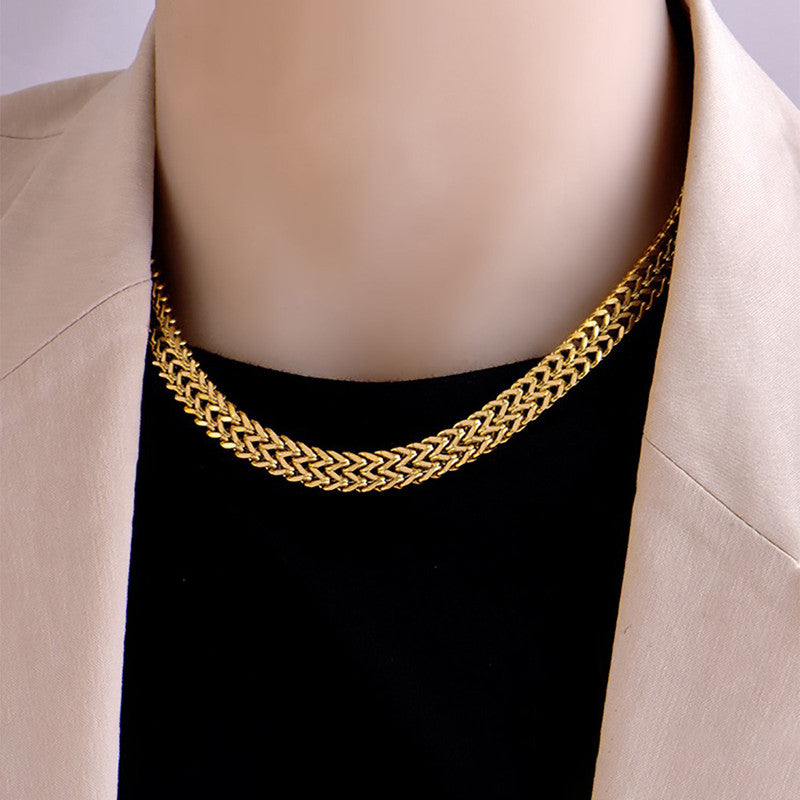 Gold Plated Stainless Steel Anti Tarnish Infinity Chain Necklace For Women