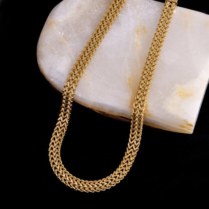 Gold Plated Stainless Steel Anti Tarnish Infinity Chain Necklace For Women