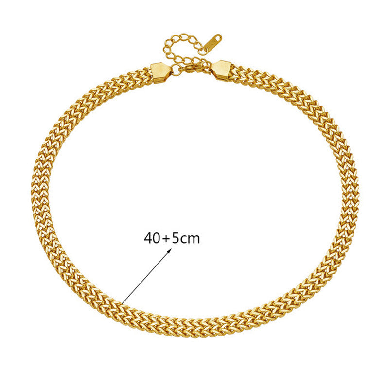 Gold Plated Stainless Steel Anti Tarnish Infinity Chain Necklace For Women