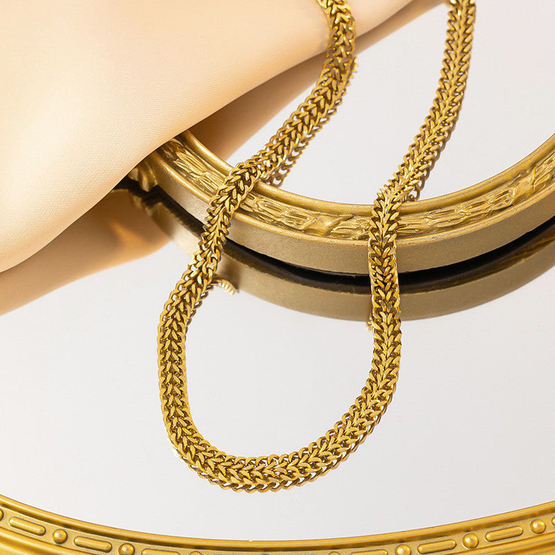 Gold Plated Stainless Steel Anti Tarnish Infinity Chain Necklace For Women