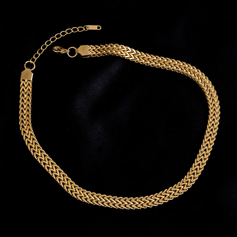Gold Plated Stainless Steel Anti Tarnish Infinity Chain Necklace For Women