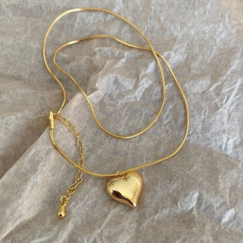 Gold-Plated Anti Tarnish Heart Themed Pendant