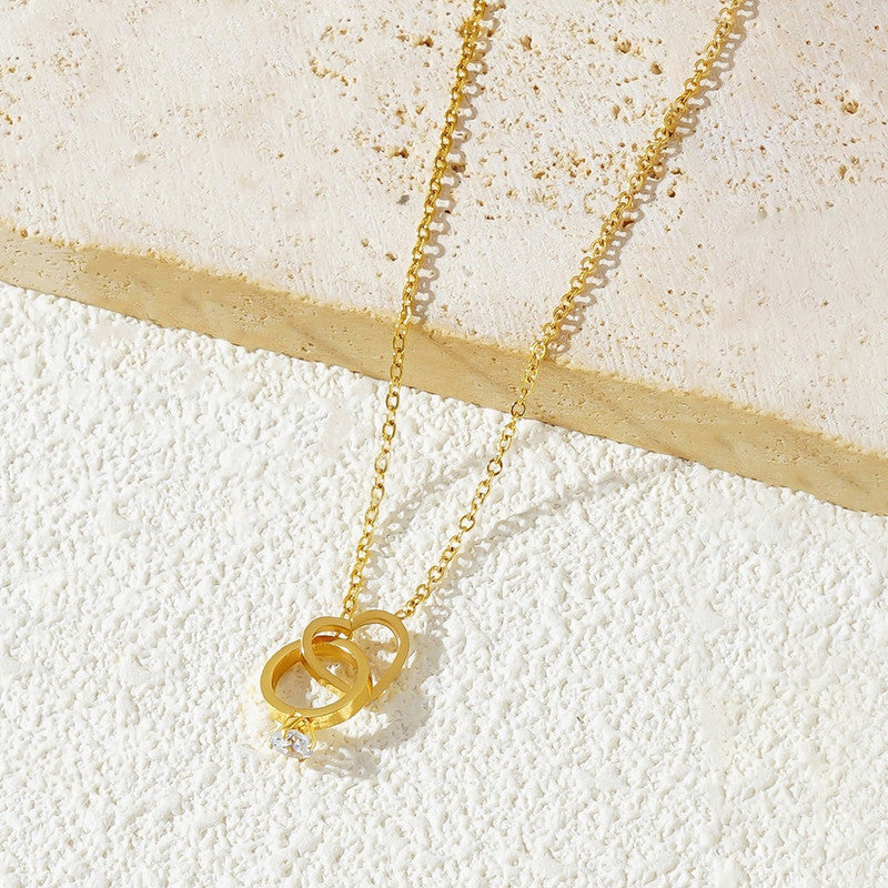 Gold Plated Stainless Steel Anti Tarnish Heart Themed Pendant For Women